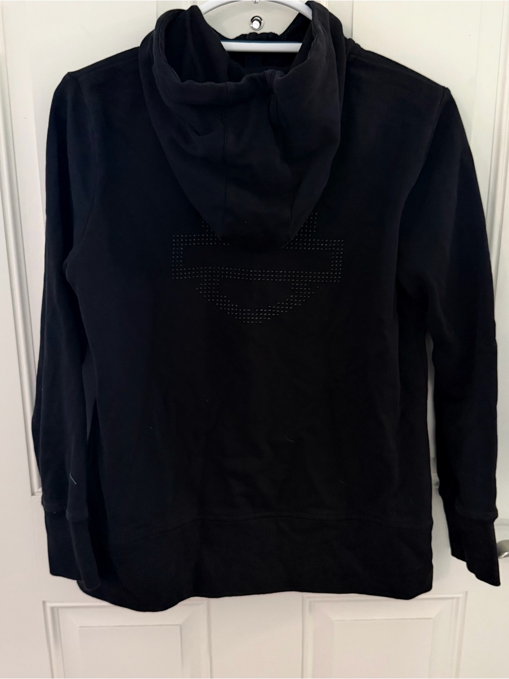 Harley-Davidson Jacket M | Black Hooded Studded Zip